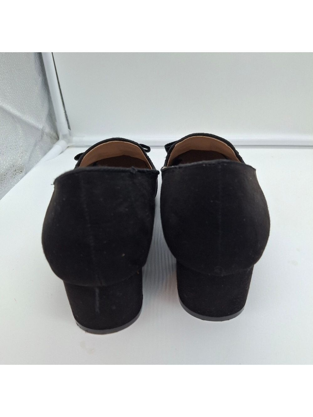 Charter Club Women's Black Suede Loafers with Gold Accent Sz 6.5 - Picture 6 of 8